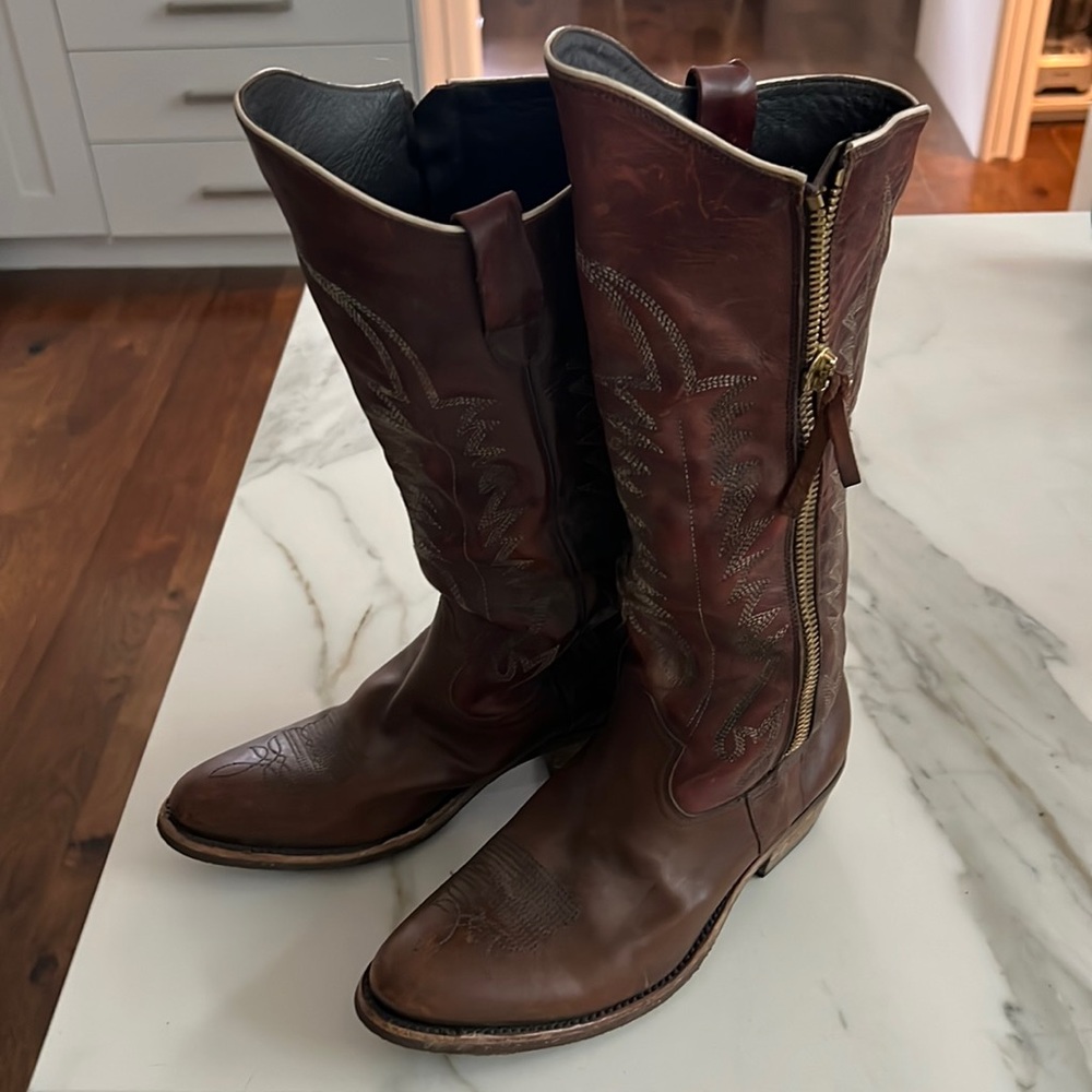 Golden Goose Brown Leather Boots